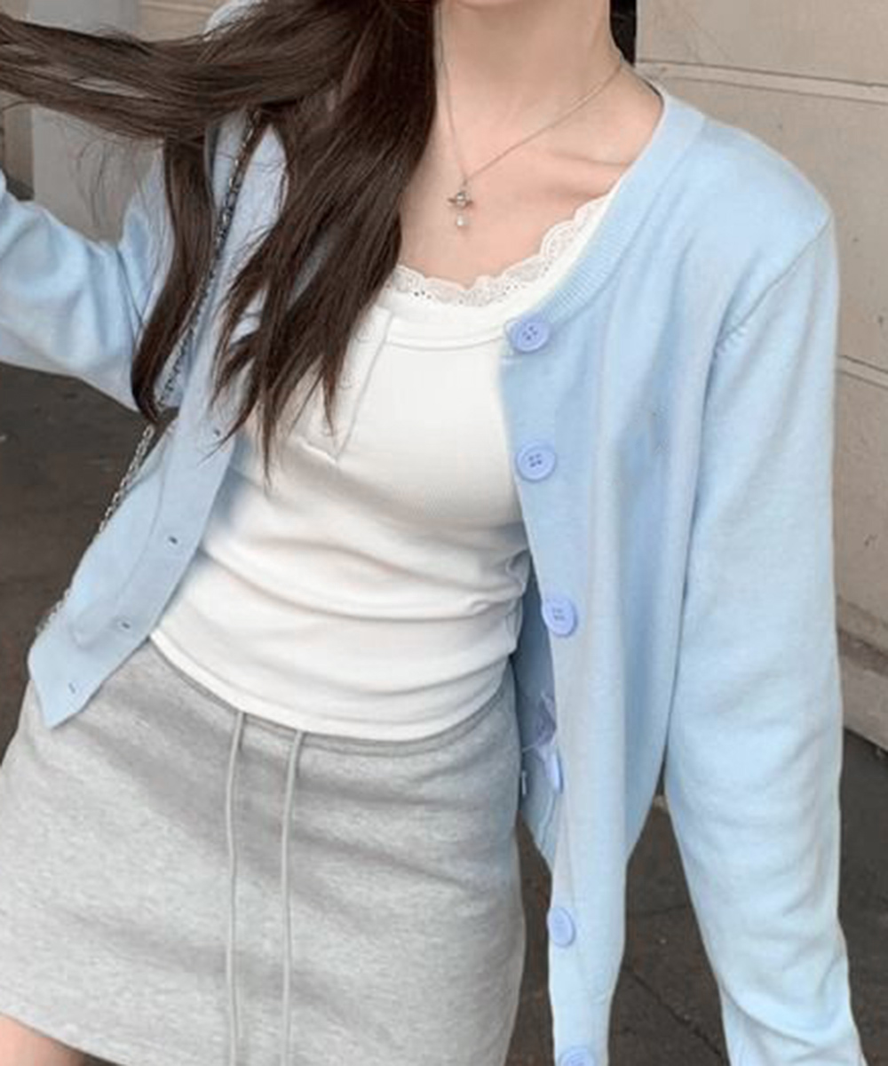 レース 服 レース付きリブタンクトップ 重ね着インナー