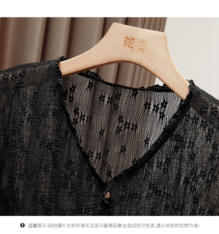 レース 服 花刺繍ショート丈レーストップス