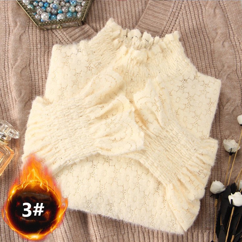 レース 服 レディース長袖レース編みプルオーバー秋冬トップス