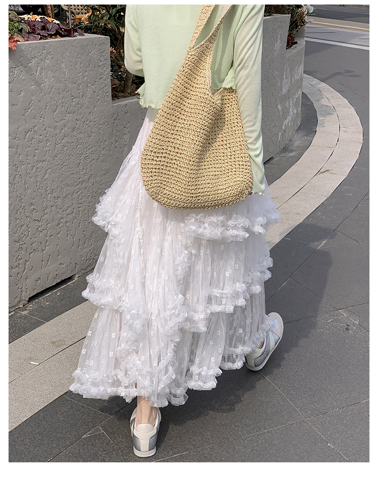 レース 服 ふんわり重ねティアードメッシュスカート