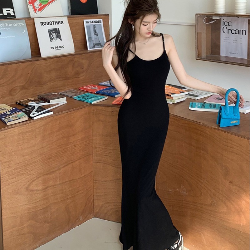 レース ワンピース しなやか美人キャミロングワンピース