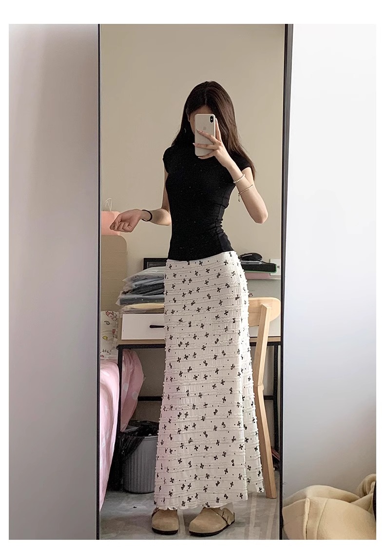 レース ワンピース 小花刺繍レースロングワンピース