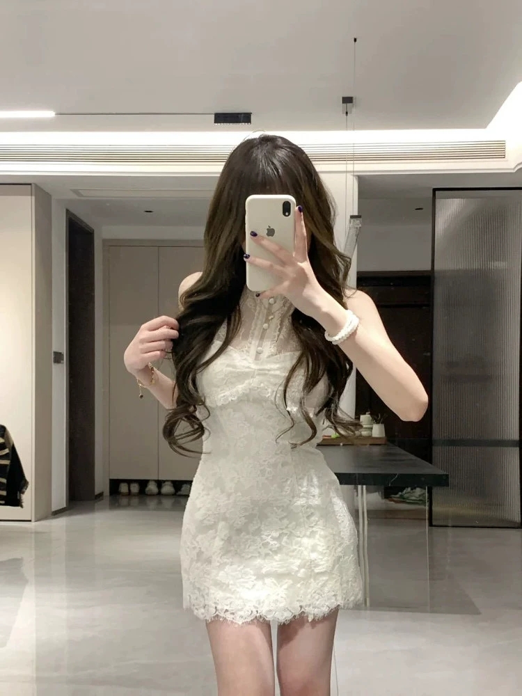 レース ワンピース 優美レース タイトワンピース