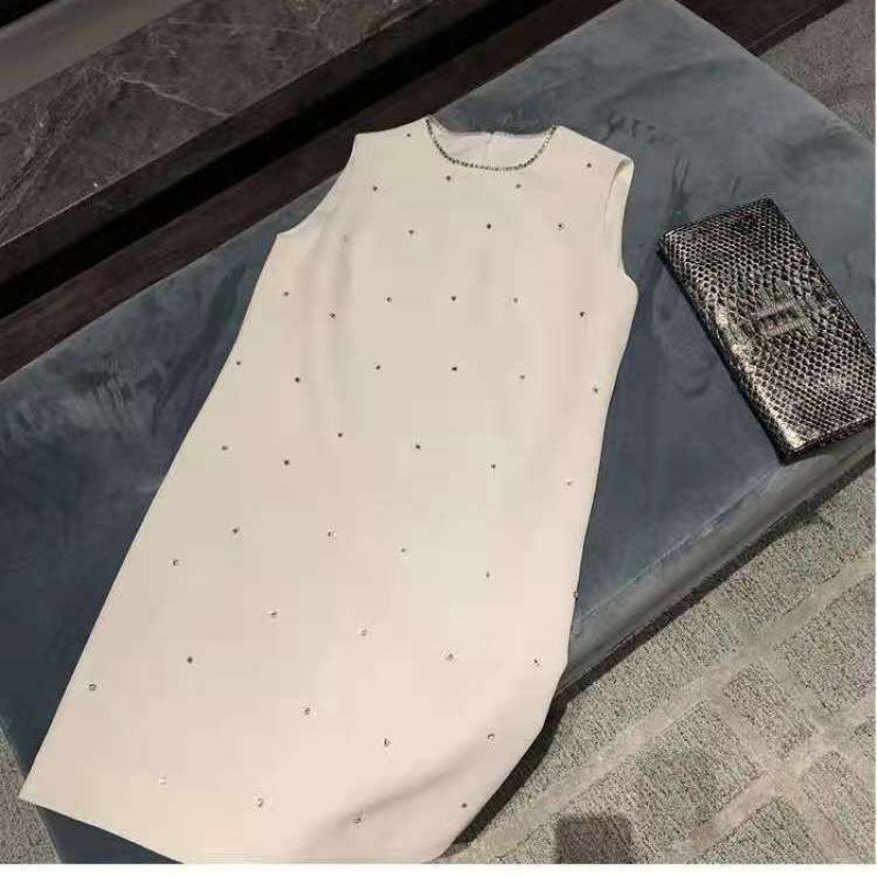 レース ワンピース 輝きビジュー ノースリーブ タイトドレス