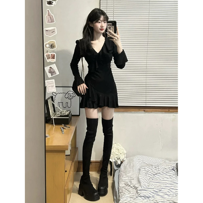 レース ワンピース フリルデザイン 優美レース ワンピース