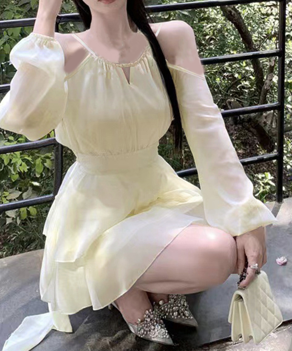 レース ワンピース タイトシルエット オフショルダーミニワンピース 夏服