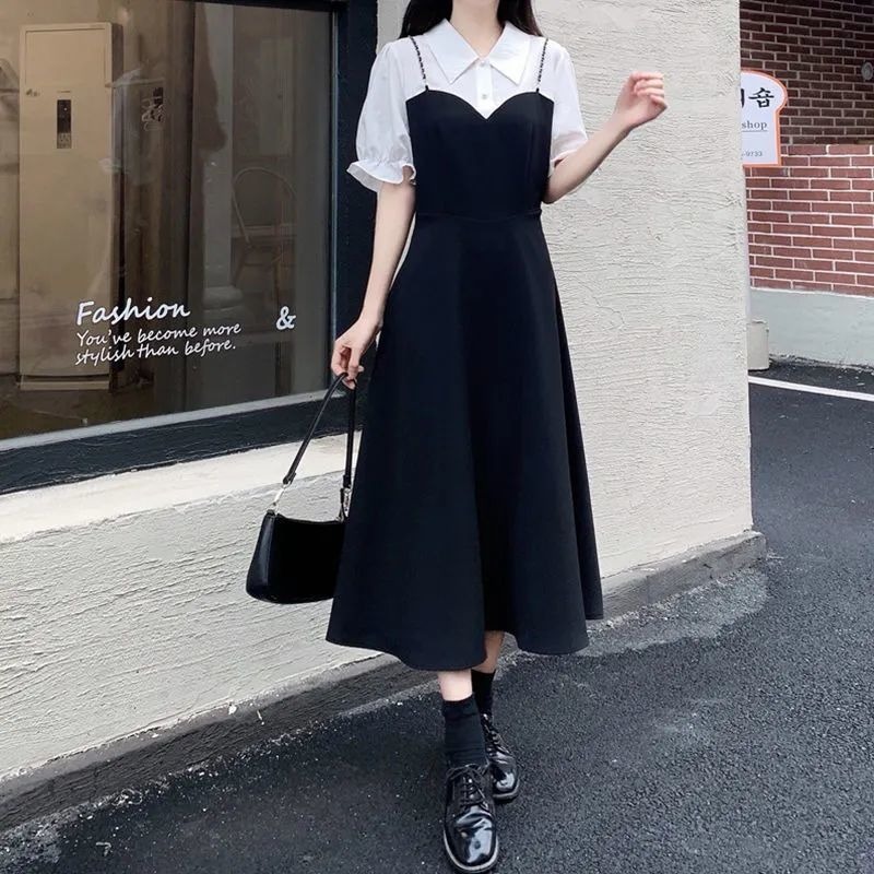 レース ワンピース 襟付きキャミソールレースワンピース