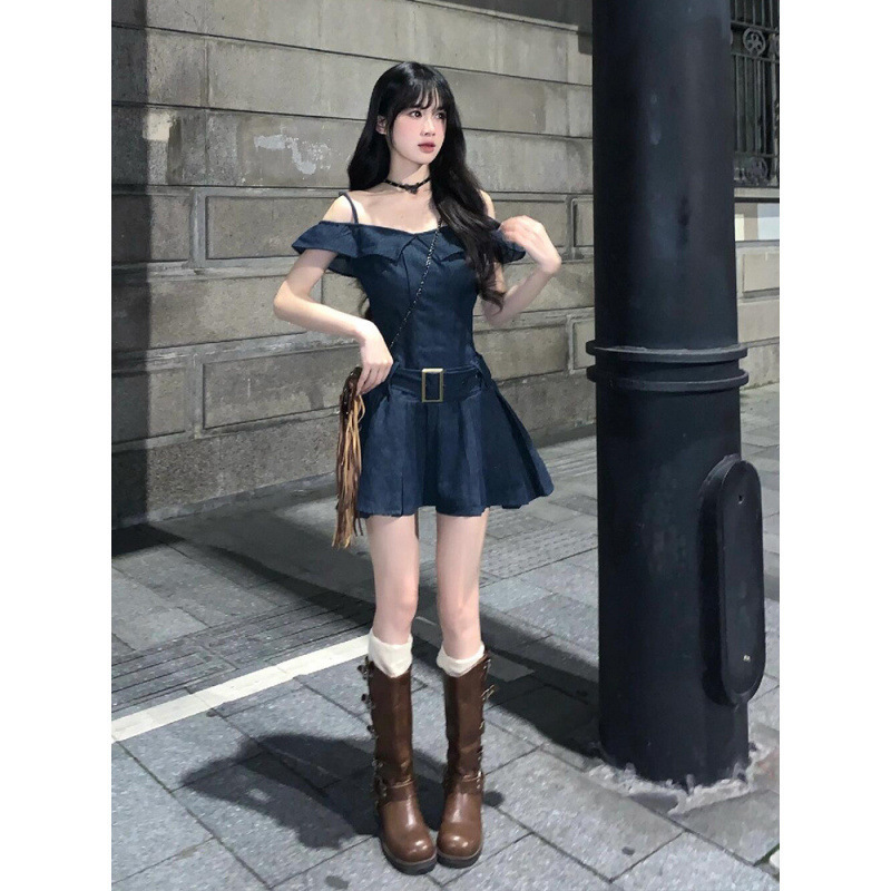 レース ワンピース 肩魅せフリルレースワンピース