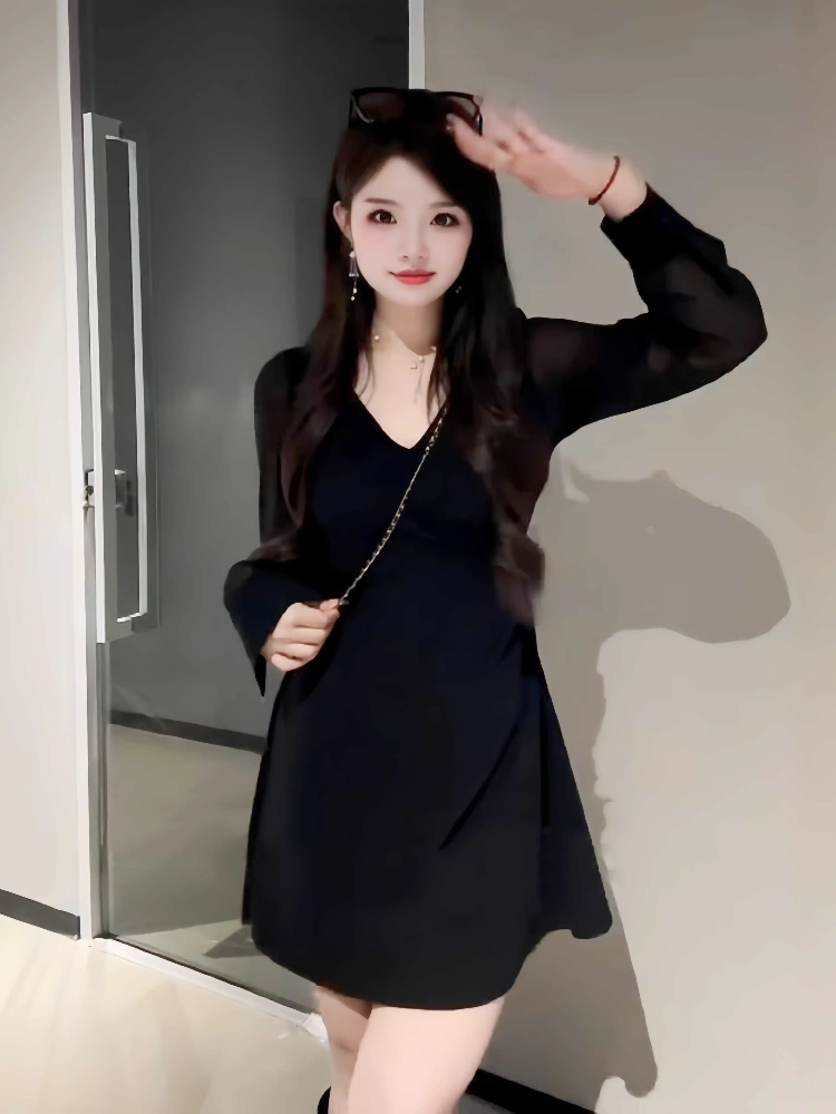 レース ワンピース 優美シルエット カシュクール風ワンピース