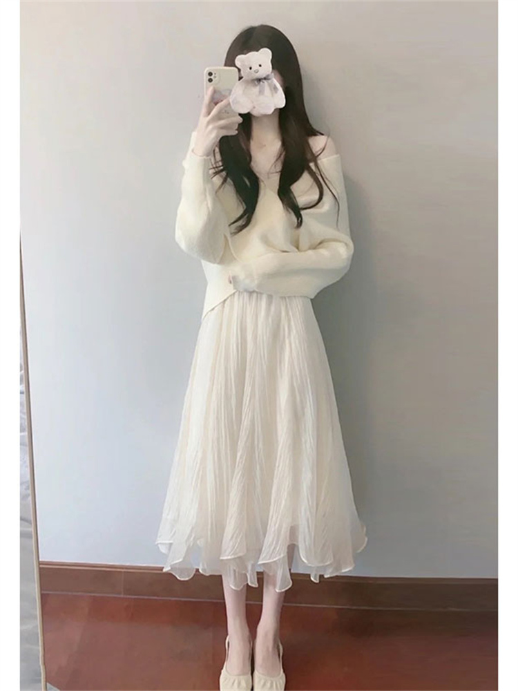 レース ワンピース 透かし編みチュールレース ロングワンピース