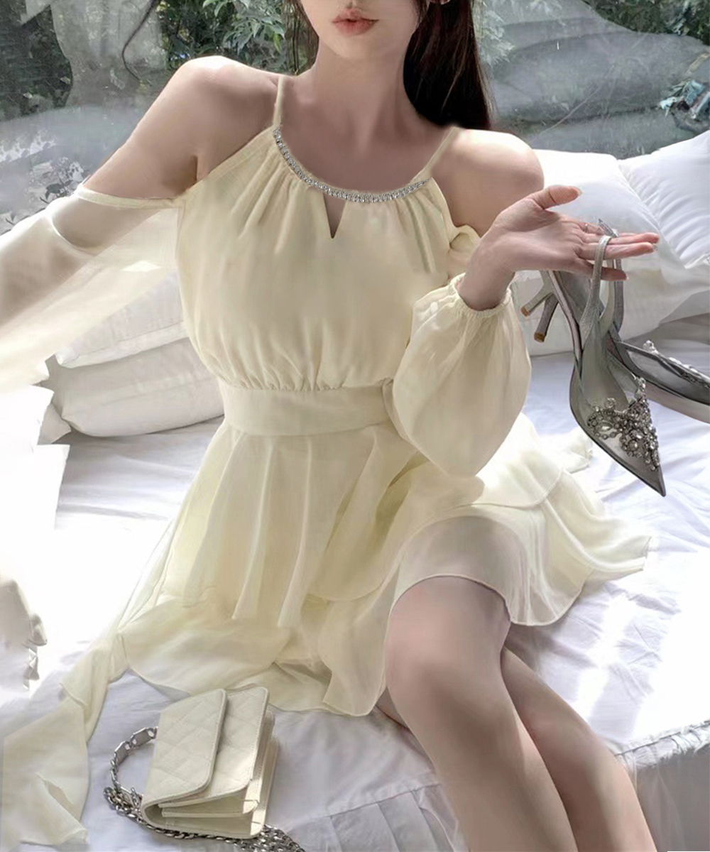 レース ワンピース タイトシルエット オフショルダーミニワンピース 夏服