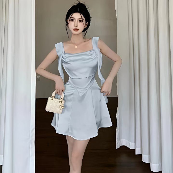 レース ワンピース 優美フリルリボンレイヤードワンピース