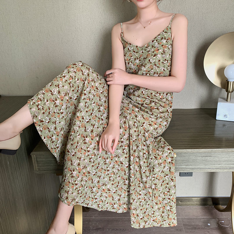 レース ワンピース 優美花柄キャミソールワンピース
