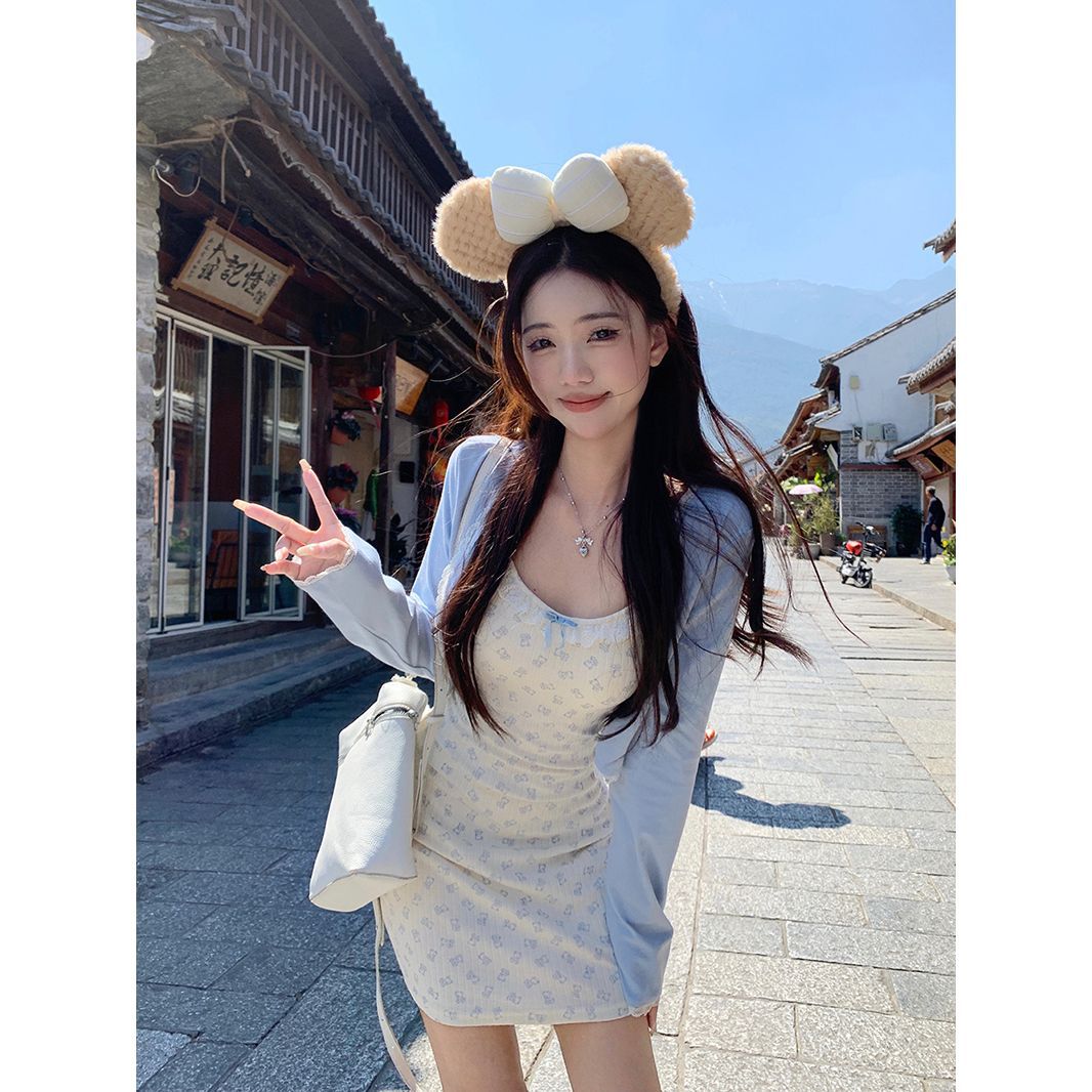 レース ワンピース 小花柄キャミソールレースワンピース