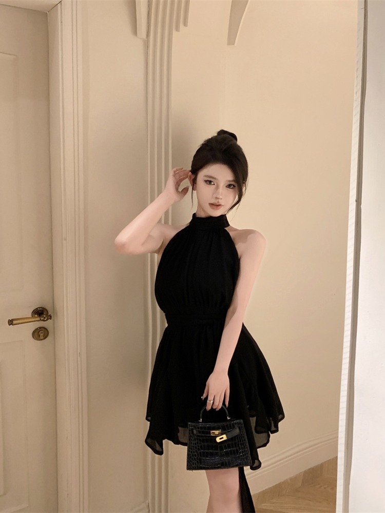 レース ワンピース 優美なホルターネック レース ワンピース