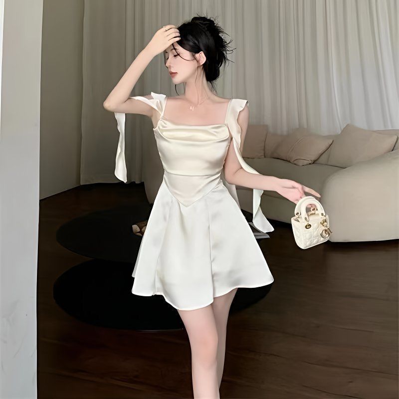 レース ワンピース 優美フリルリボンレイヤードワンピース
