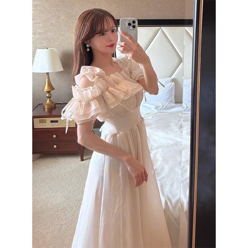 レース ワンピース フリルデザイン 姫風レース ワンピース