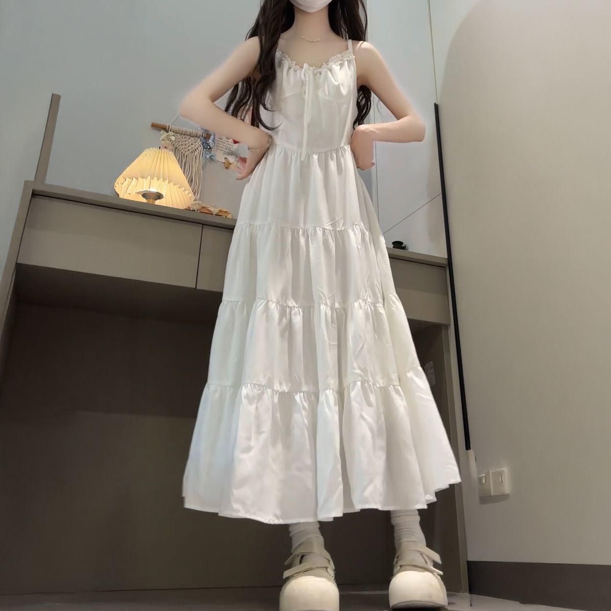 レース ワンピース 優美なティアードフリルレースワンピース