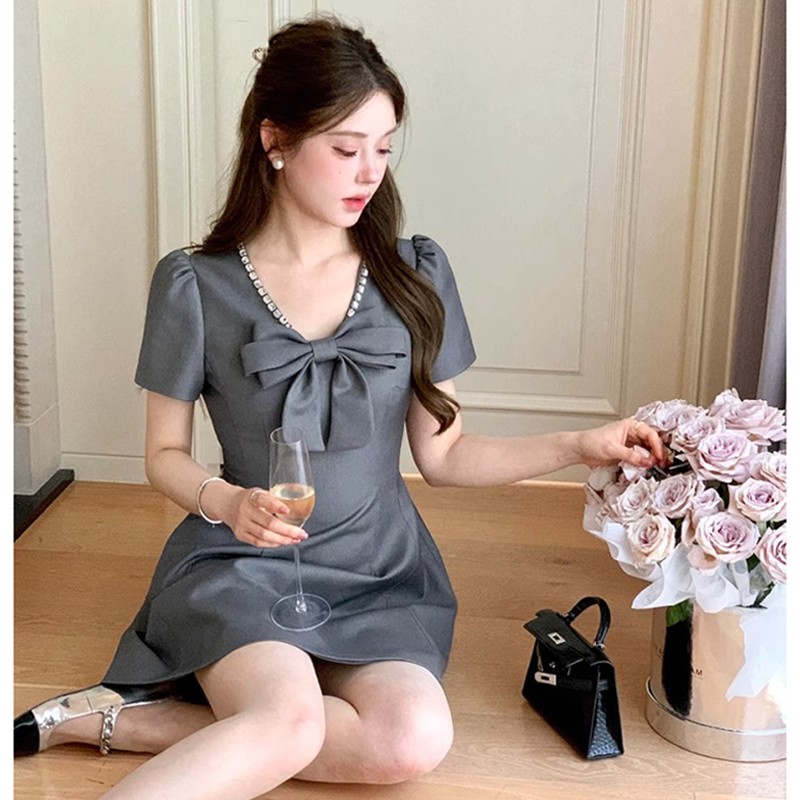 レース ワンピース 優美リボンレース ワンピース