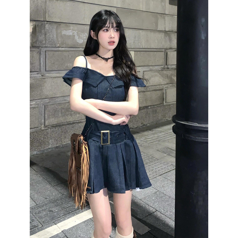 レース ワンピース 肩魅せフリルレースワンピース