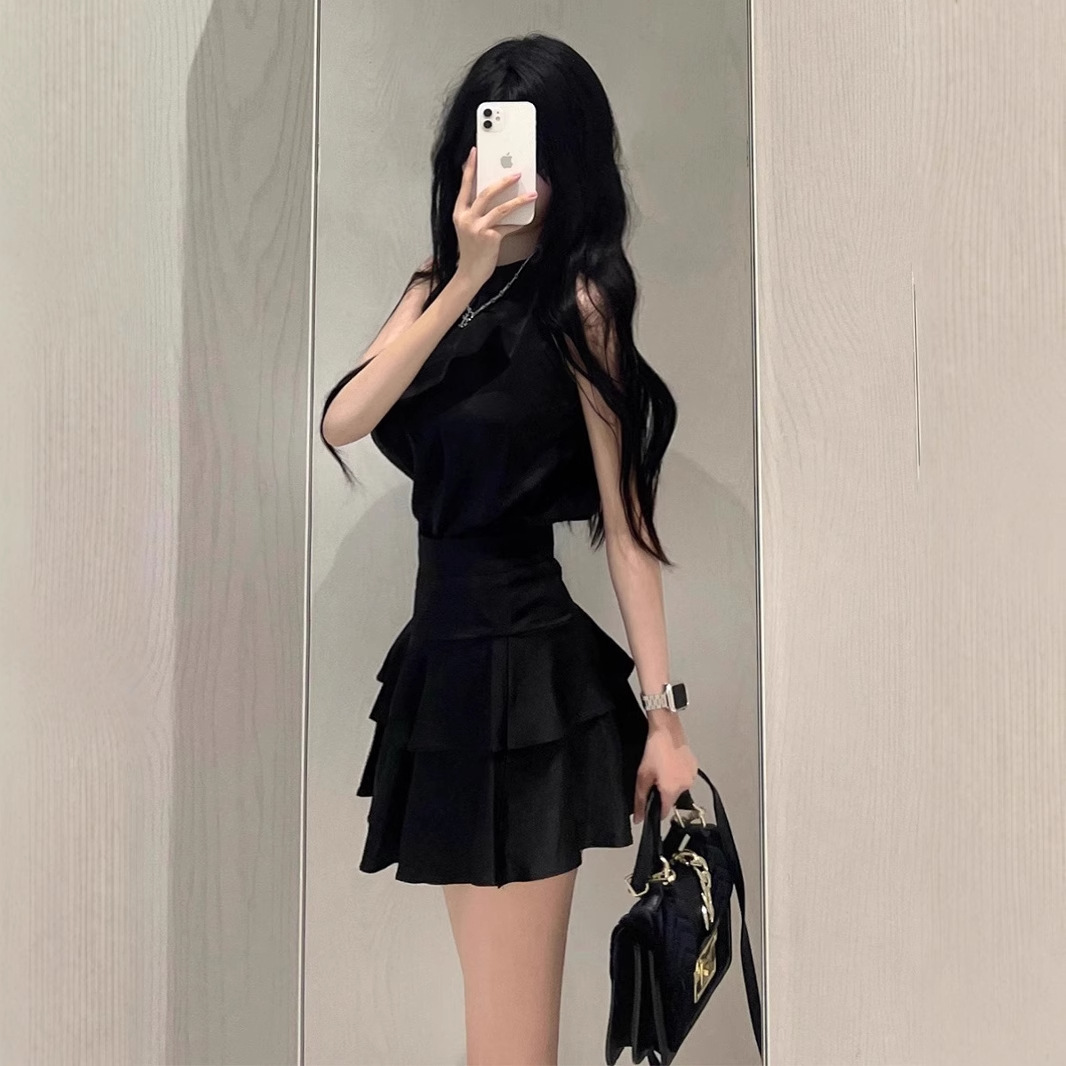 レース ワンピース 優美なティアードスカート重ね ワンピース
