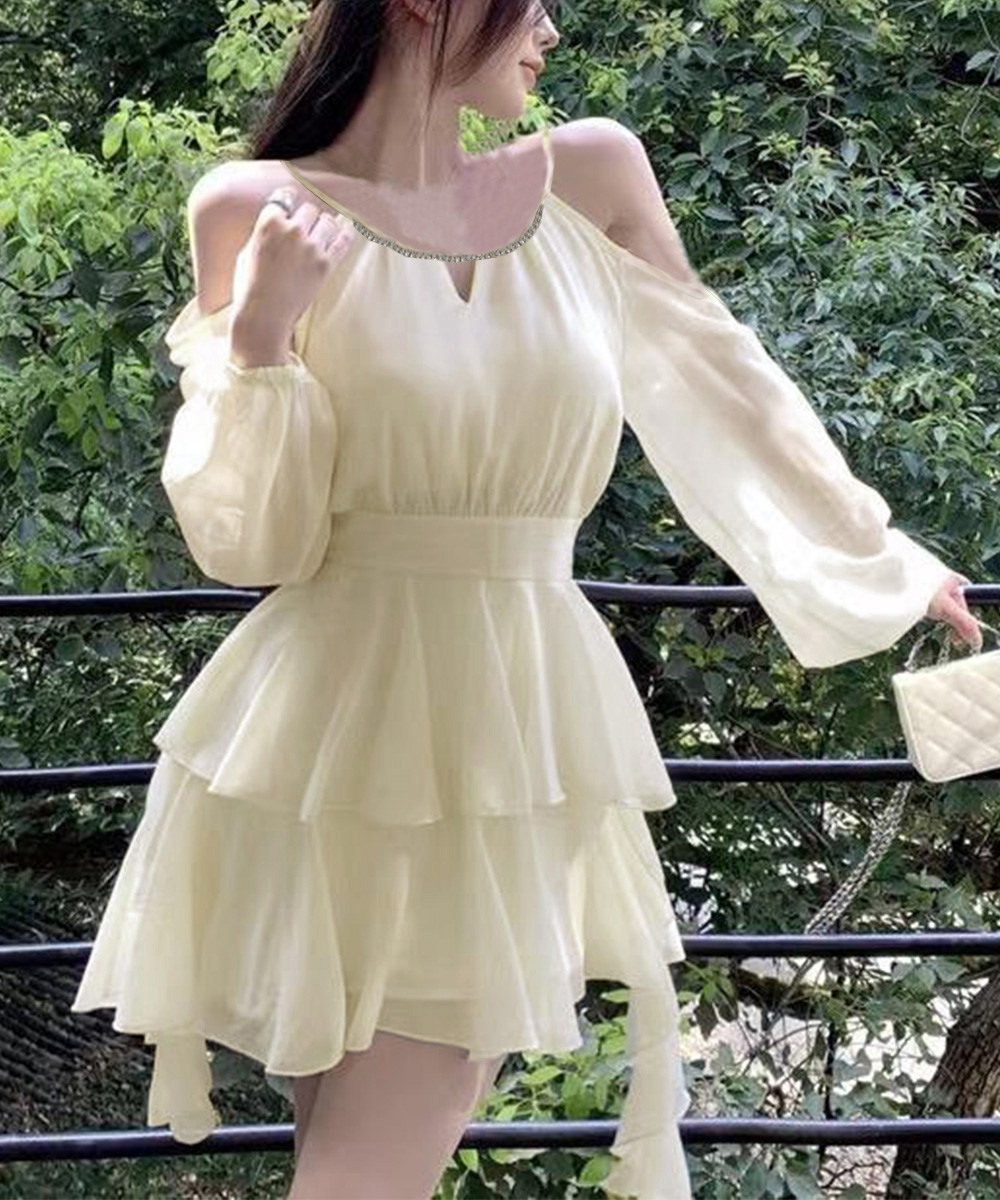 レース ワンピース タイトシルエット オフショルダーミニワンピース 夏服