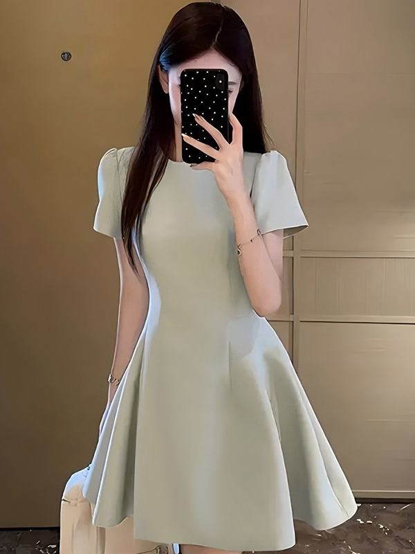 レース ワンピース 優美フレアシルエット レース ワンピース
