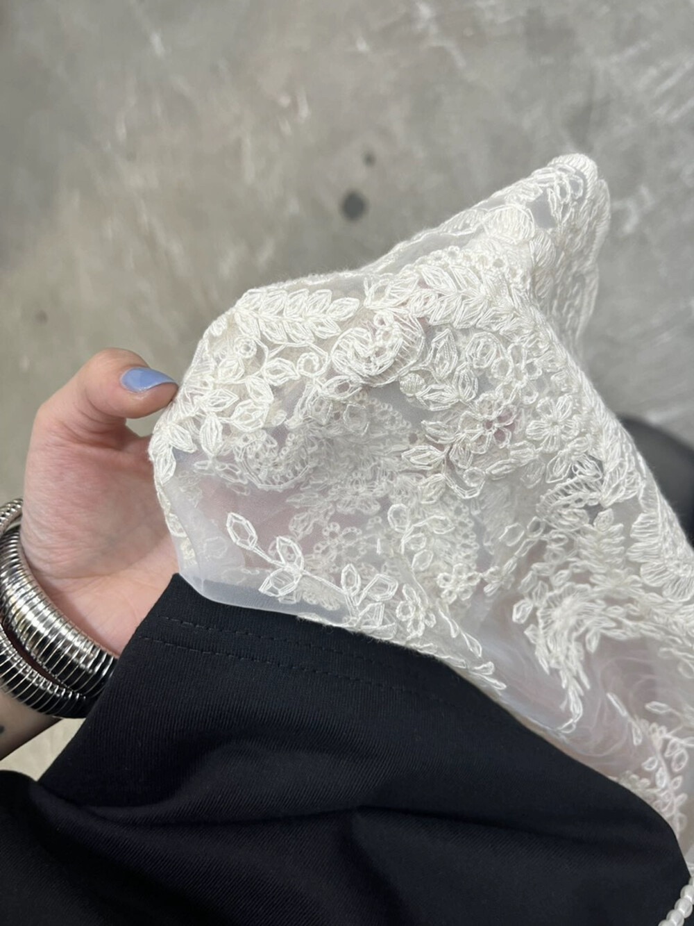レース ワンピース 透かし彫りレースレイヤードスカート