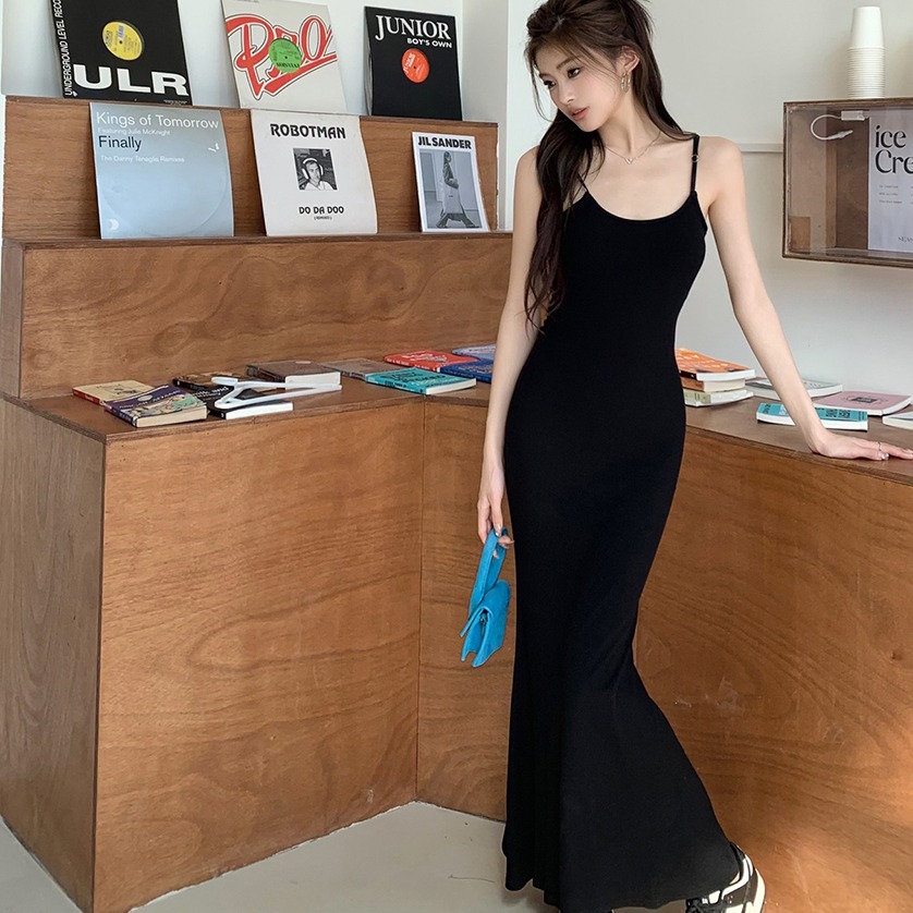 レース ワンピース しなやか美人キャミロングワンピース
