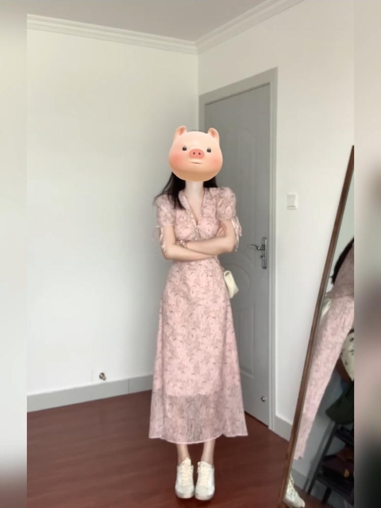 レース ワンピース 優美花柄レース ロングワンピース
