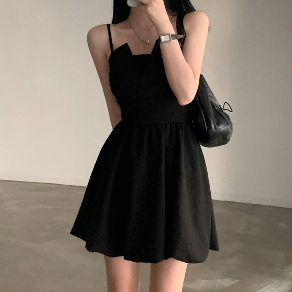 レース ワンピース 胸元タック入り優美キャミワンピース