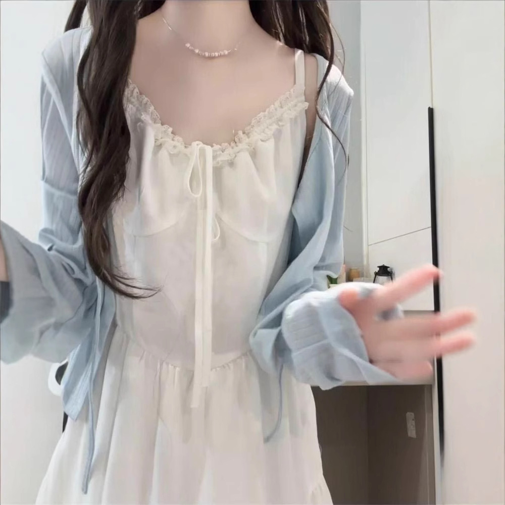 レース ワンピース 優美なティアードフリルレースワンピース