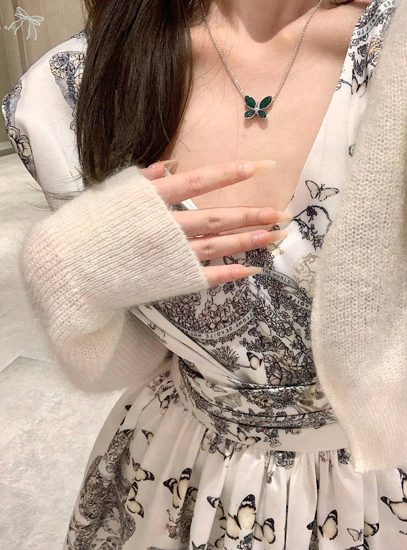 レース ワンピース 蝶々舞う優美レース重ね着ワンピース