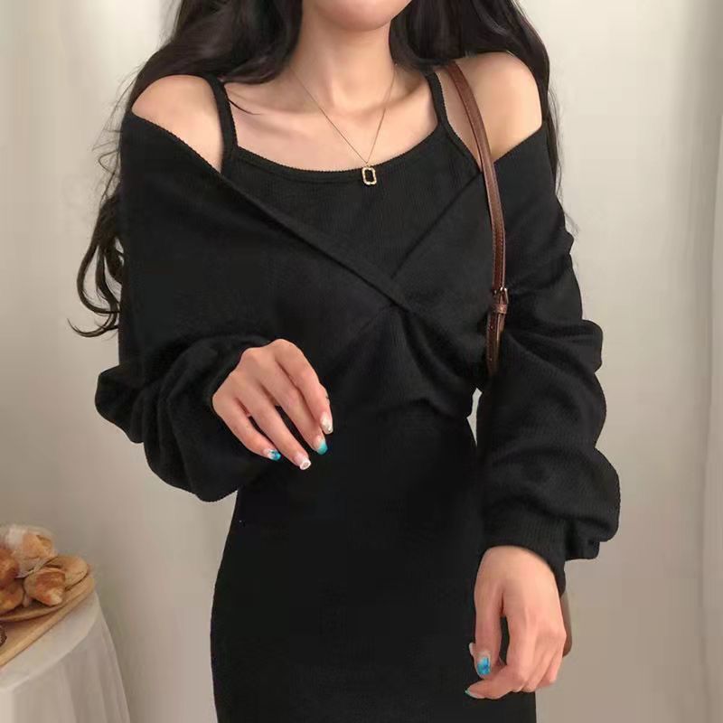 レース ワンピース 優美キャミレイヤードワンピース