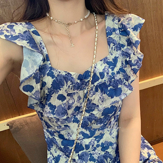 レース ワンピース 花柄フリルレース ワンピース