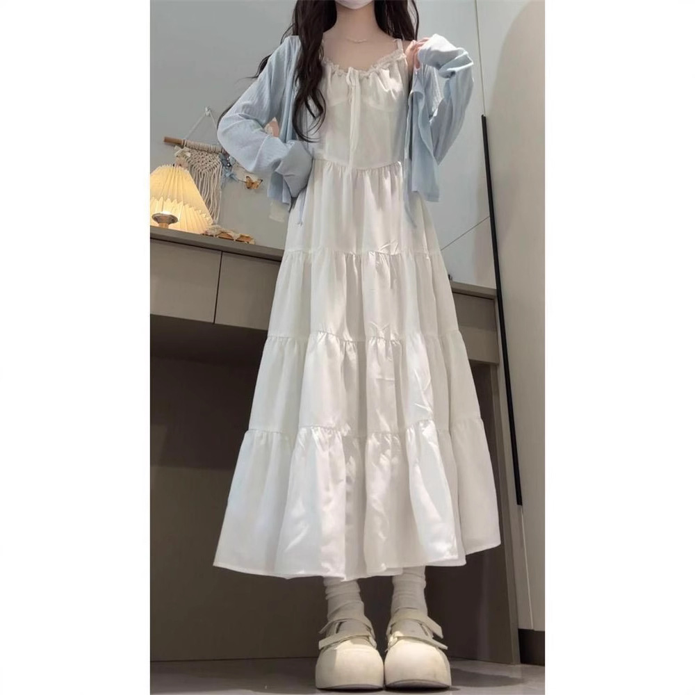 レース ワンピース 優美なティアードフリルレースワンピース