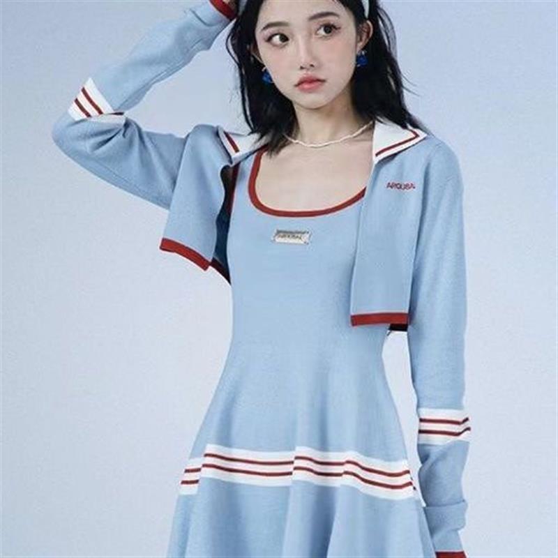 レース ワンピース マリンテイスト セーラーキャミワンピース
