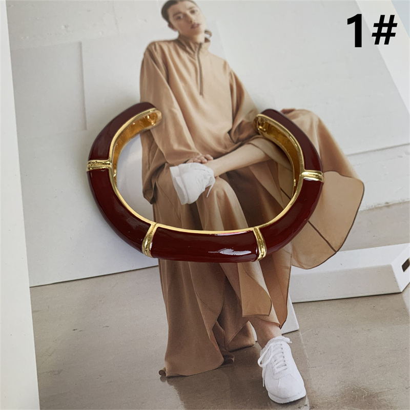 ブレスレットレディース 上品な金属装飾バングル 開口式腕輪 個性的アクセサリー