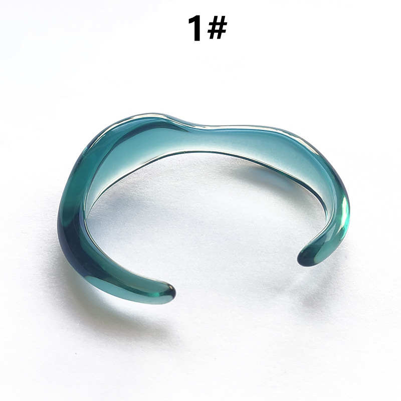 ブレスレットレディース 幾何学不規則バングル軽量アクリル腕飾り女性用