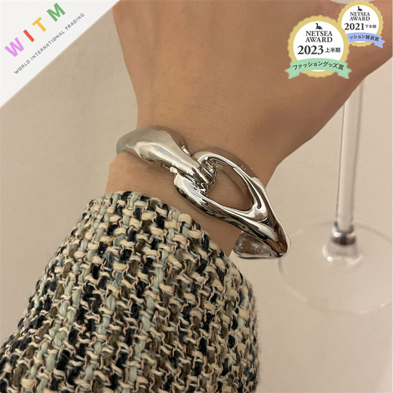 ブレスレットレディース チェーンモチーフ バングル 開口式 腕輪 レディース アクセサリー