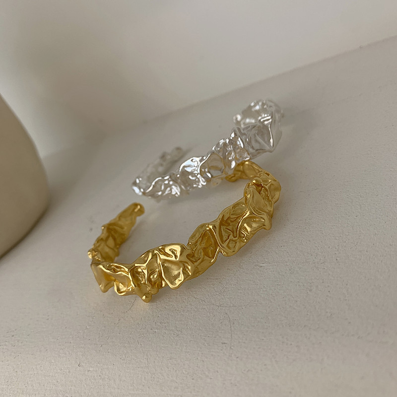 ブレスレットレディース ゴールド不規則形状ブレスレット個性的調節可能腕飾り