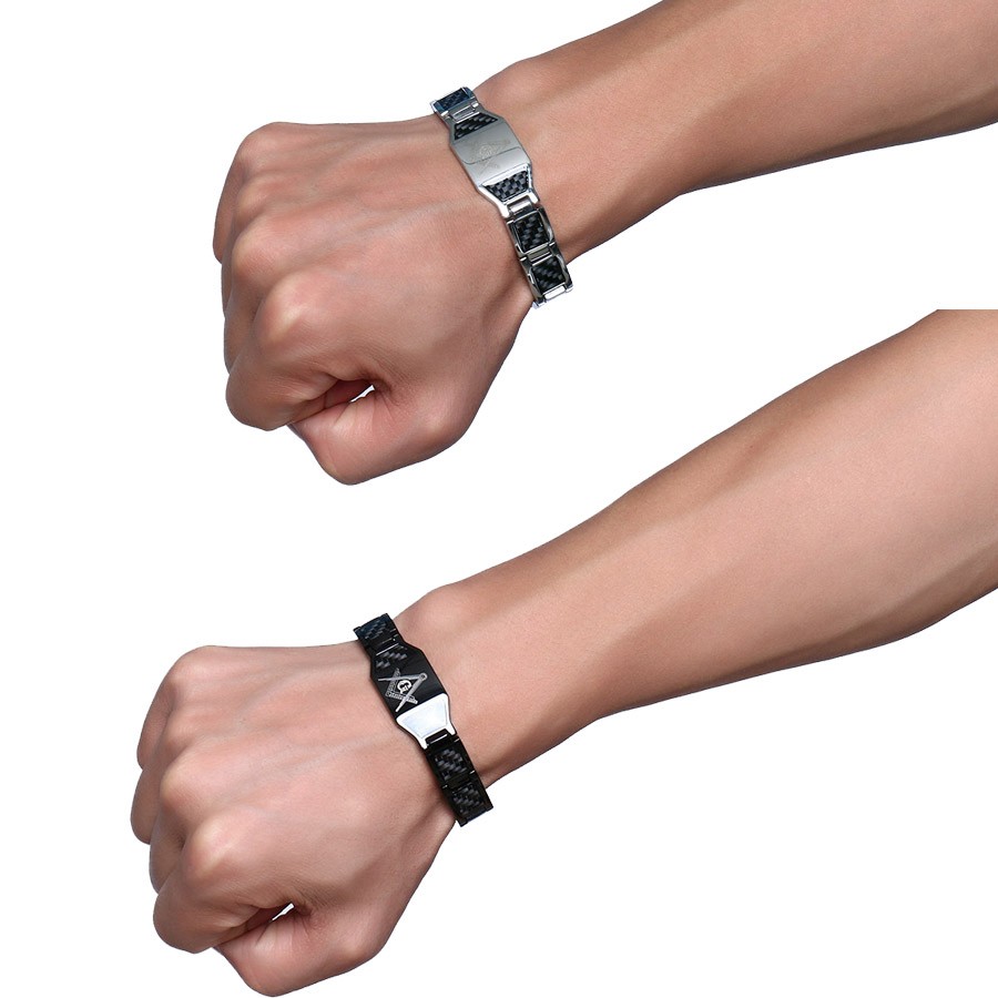 ブレスレットレディース シルバー調チタンスチール紳士用腕輪アクセサリー
