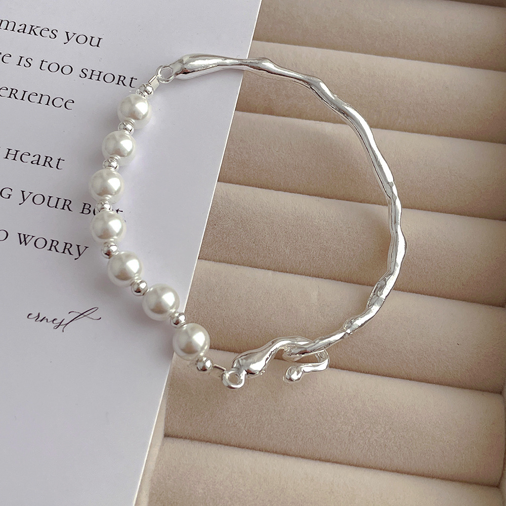 ブレスレットレディース パール ブレスレット レディース シルバー 上品 腕輪