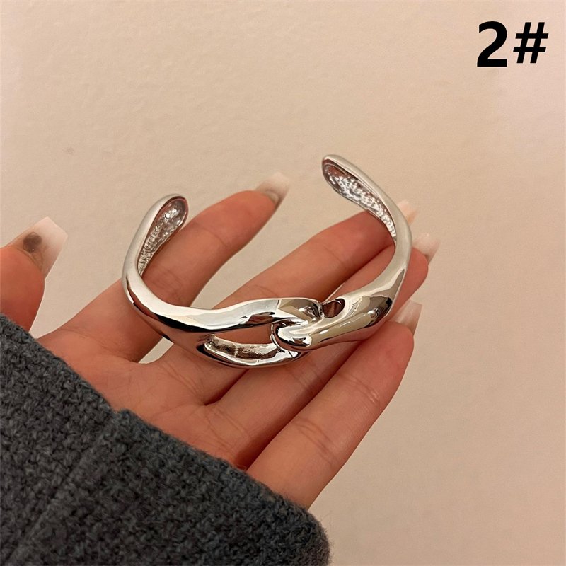 ブレスレットレディース チェーンモチーフ バングル 開口式 腕輪 レディース アクセサリー