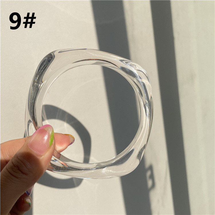 ブレスレットレディース 大理石柄アクリルバングル レディース腕飾り