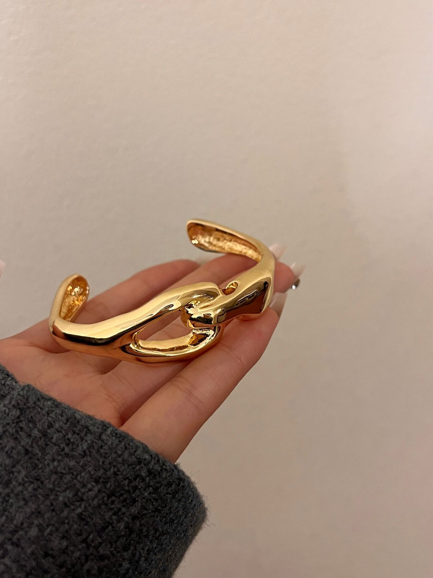 ブレスレットレディース チェーンモチーフ バングル 開口式 腕輪 レディース アクセサリー