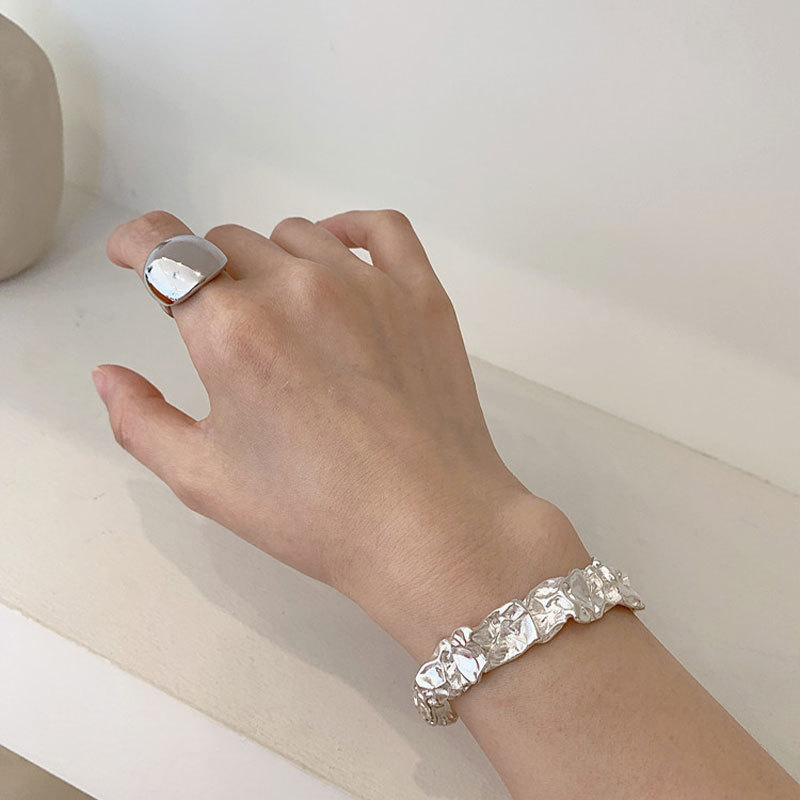 ブレスレットレディース ゴールド不規則形状ブレスレット個性的調節可能腕飾り