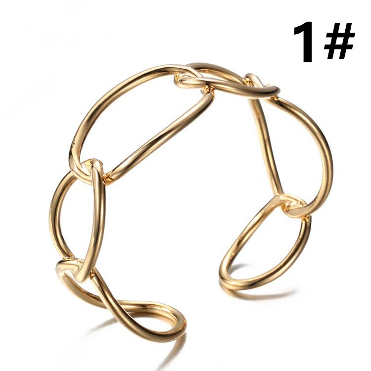 ブレスレットレディース シルバー チェーン ブレスレット 女性用 上品 幾何学模様