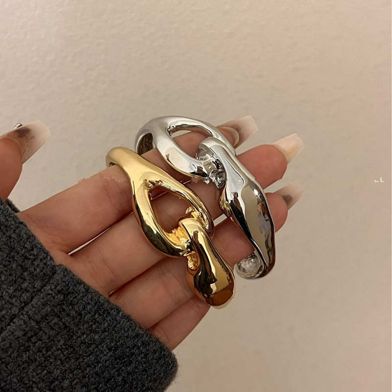 ブレスレットレディース チェーンモチーフ バングル 開口式 腕輪 レディース アクセサリー