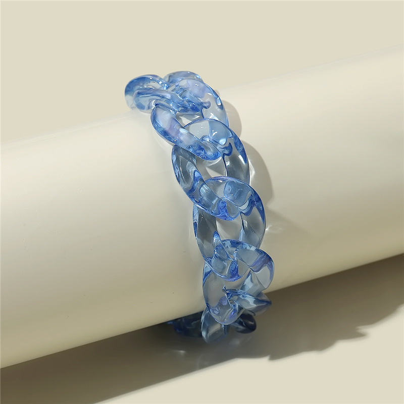 ブレスレットレディース シルバー金具透明チェーンブレスレット女性用